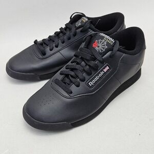 Reebok Classic Princess Womens Sneakers Black 1Y3501 Size 10 Low Top Shoes